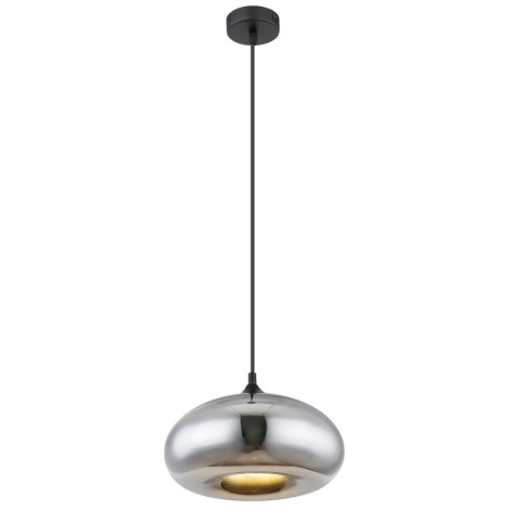 Globo - Hanglamp aan een koord 1xE27/60W/230V glanzend chroom