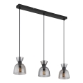 Globo - Hanglamp aan een koord 3xE14/40W/230V zwart/gerookt
