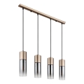 Globo - Hanglamp aan een koord 3xE27/25W/230V brons