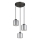 Globo - Hanglamp aan een koord 3xE27/60W/230V glanzend chroom diameter 33 cm