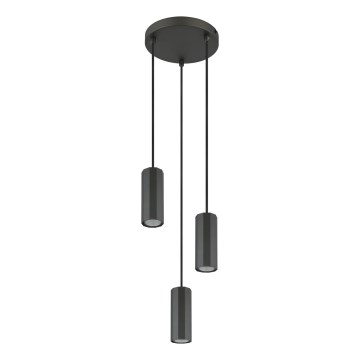 Globo - Hanglamp aan een koord 3xGU10/25W/230V zwart
