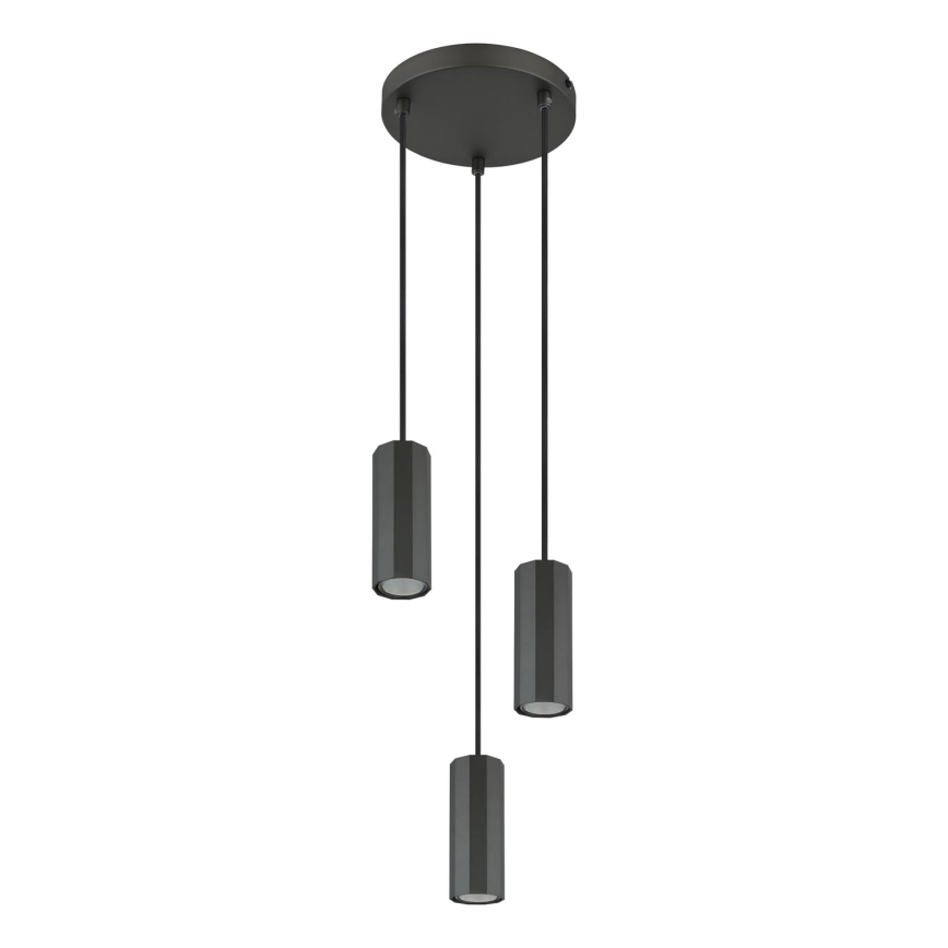 Globo - Hanglamp aan een koord 3xGU10/25W/230V zwart