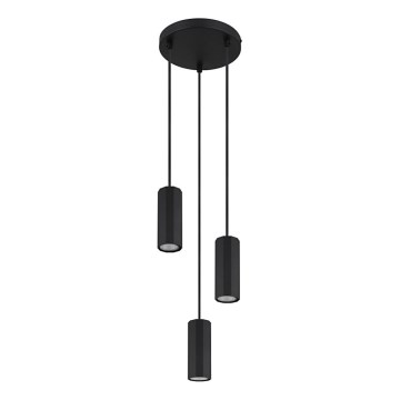 Globo - Hanglamp aan een koord 3xGU10/25W/230V zwart