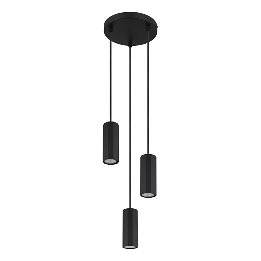 Globo - Hanglamp aan een koord 3xGU10/25W/230V zwart