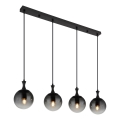 Globo - Hanglamp aan een koord 4xE27/10W/230V zwart