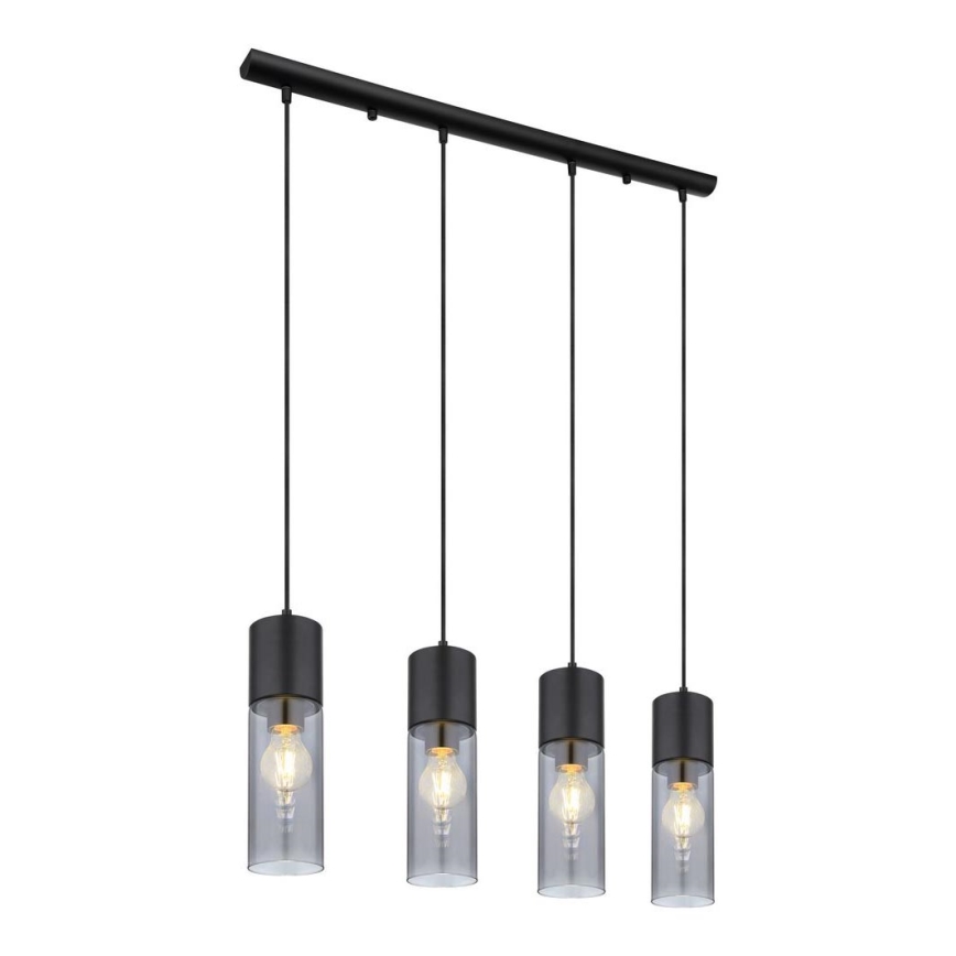 Globo - Hanglamp aan een koord 4xE27/25W/230V zwart