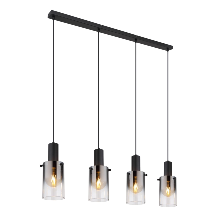 Globo - Hanglamp aan een koord 4xE27/40W/230V zwart