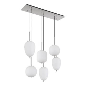 Globo - Hanglamp aan een koord 6xE14/40W/230V glanzend chroom