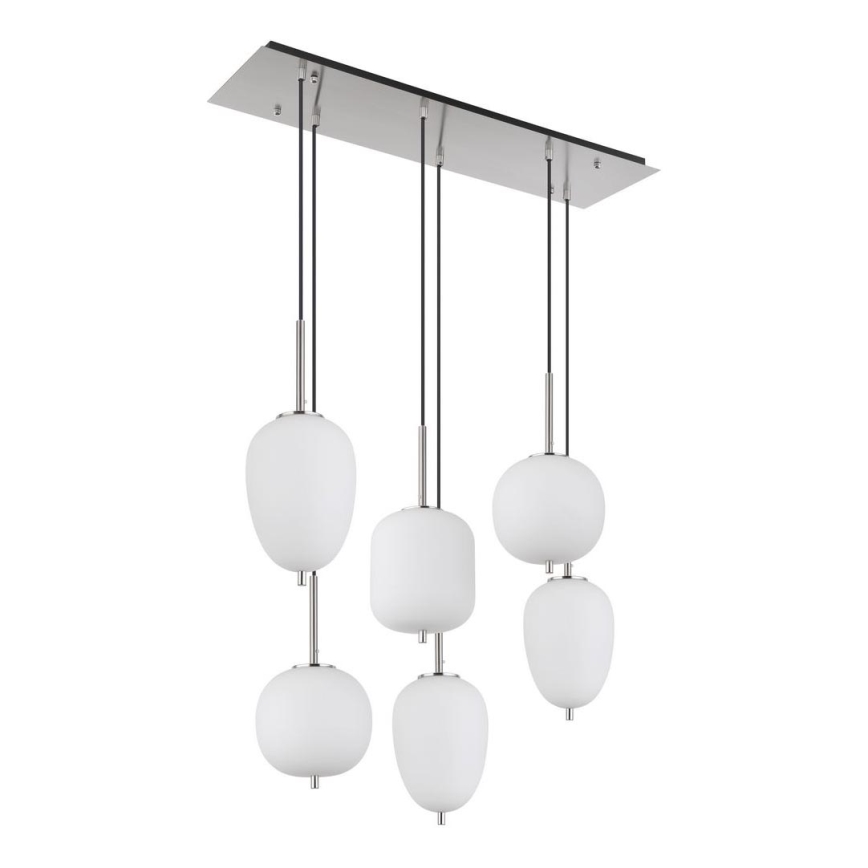 Globo - Hanglamp aan een koord 6xE14/40W/230V glanzend chroom