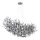 Globo - Hanglamp aan kabel 10xE14/40W/230V, zilverkleurig