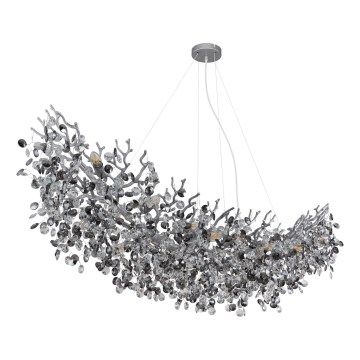 Globo - Hanglamp aan kabel 16xE14/40W/230V zilverkleurig