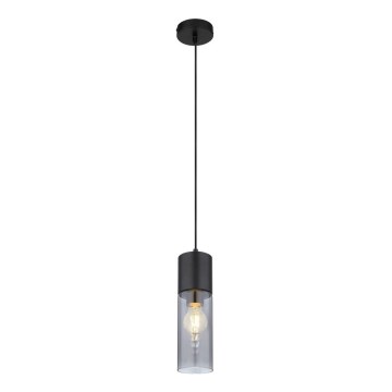 Globo - Hanglamp aan kabel 1xE27/25W/230V Ø 10,5 cm zwart