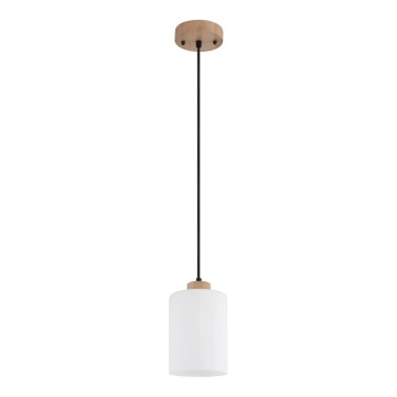 Globo - Hanglamp aan kabel 1xE27/60W/230V beige/wit