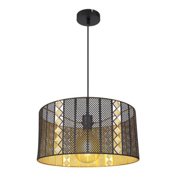 Globo - Hanglamp aan kabel 1xE27/60W/230V goud/zwart