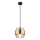 Globo - Hanglamp aan kabel 1xE27/60W/230V zwart/messing
