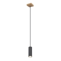 Globo - Hanglamp aan kabel 1xGU10/35W/230V grijs/bruin