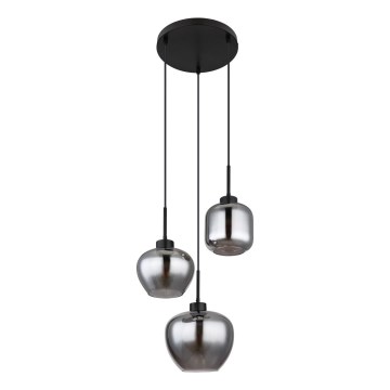 Globo - Hanglamp aan kabel 3x E27/40W/230V zwart