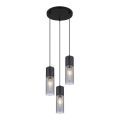 Globo - Hanglamp aan kabel 3xE27/25W/230V Ø 30 cm zwart