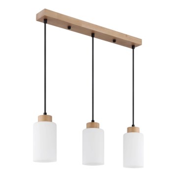 Globo - Hanglamp aan kabel 3xE27/60W/230V beige/wit
