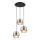 Globo - Hanglamp aan kabel 3xE27/60W/230V zwart/messing