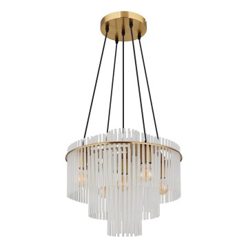 Globo - Hanglamp aan kabel 5xE27/60W/230V goud
