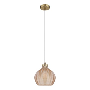 Globo - Hanglamp aan snoer 1xE27/60W/230V Ø 22 cm goudkleurig