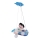 Globo - Hanglamp kinderkamer 2xE27/40W/230V