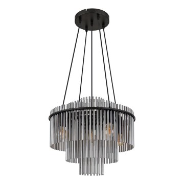 Globo - Hanglamp met kabel 5xE27/60W/230V zwart