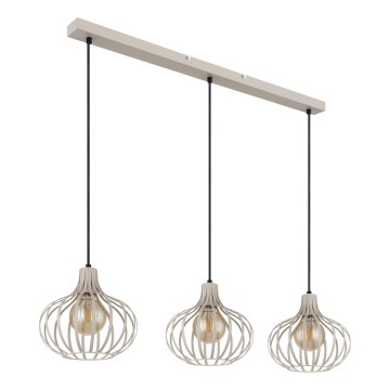 Globo - Hanglamp met kabelophanging 3xE27/40W/230V beige