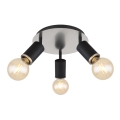 Globo - Inbouwspot 3xE27/60W/230V zwart hout