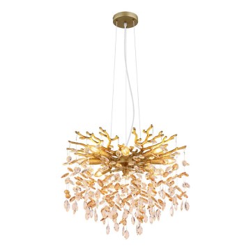 Globo - Kroonluchter met kabel 8xE14/40W/230V goud