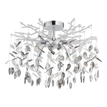 Globo - Kroonluchter met ophangstang 8xG9/8W/230V glanzend chroom