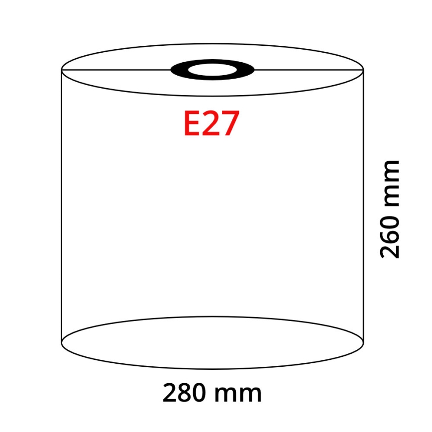 Globo - Lampenkap voor kroonluchter E27 diameter 28 cm