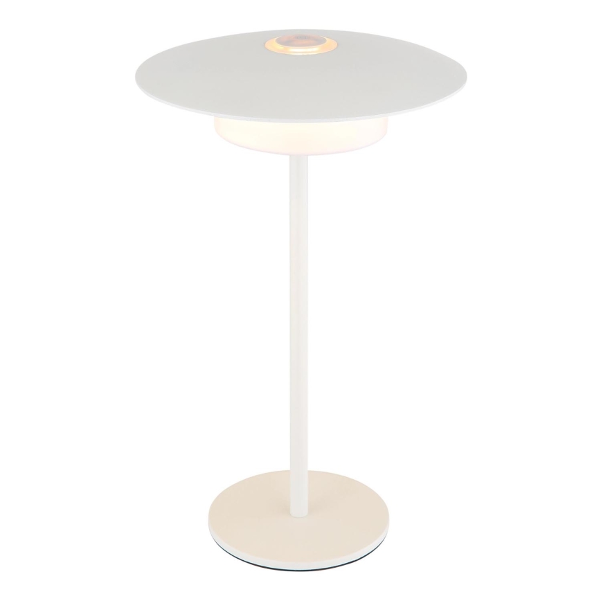 Globo - LED Buiten oplaadbaar aanraken tafellamp LED/3W/3,7V 1800/2700/3000K IP44 1800 mAh wit