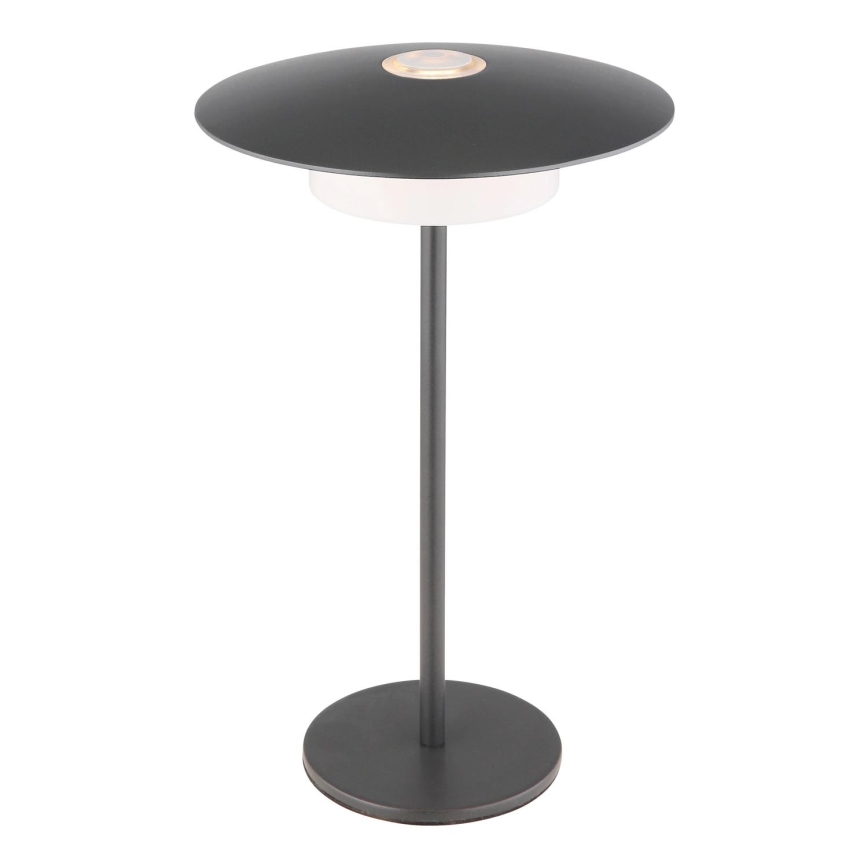 Globo - LED Buiten Oplaadbare Touch Tafellamp LED/3W/3,7V 1800/2700/3000K IP44 1800 mAh grijs