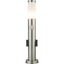 Globo - LED Buitenlamp met een sensor en 2 zásuvkami LED/9W/230V 60 cm IP44