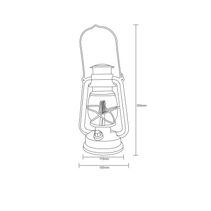 Globo - LED decoratieve lantaarn 0,5W/3xAA