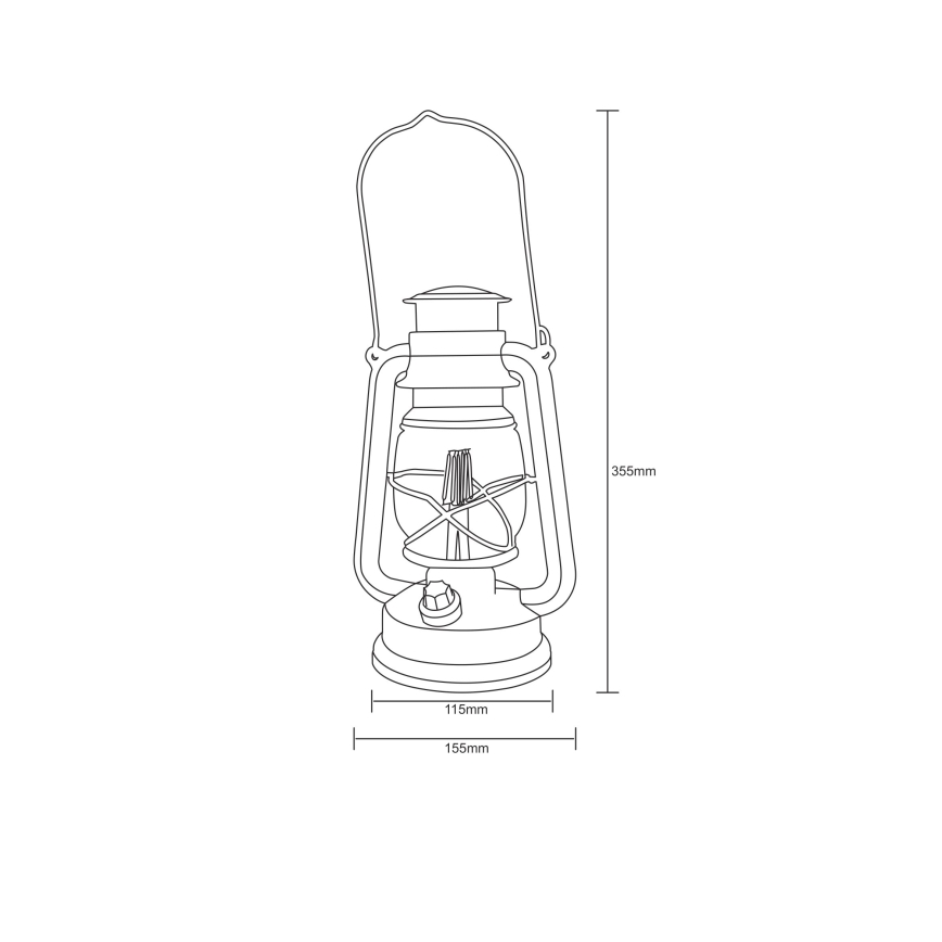 Globo - LED decoratieve lantaarn 0,5W/3xAA