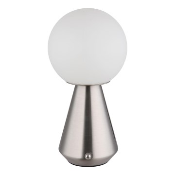 Globo - LED Dimbaar aanraken buitenshuis tafellamp LED/1,5W/5V 3000/4500/6500K 1800 mAh IP41 mat chroom