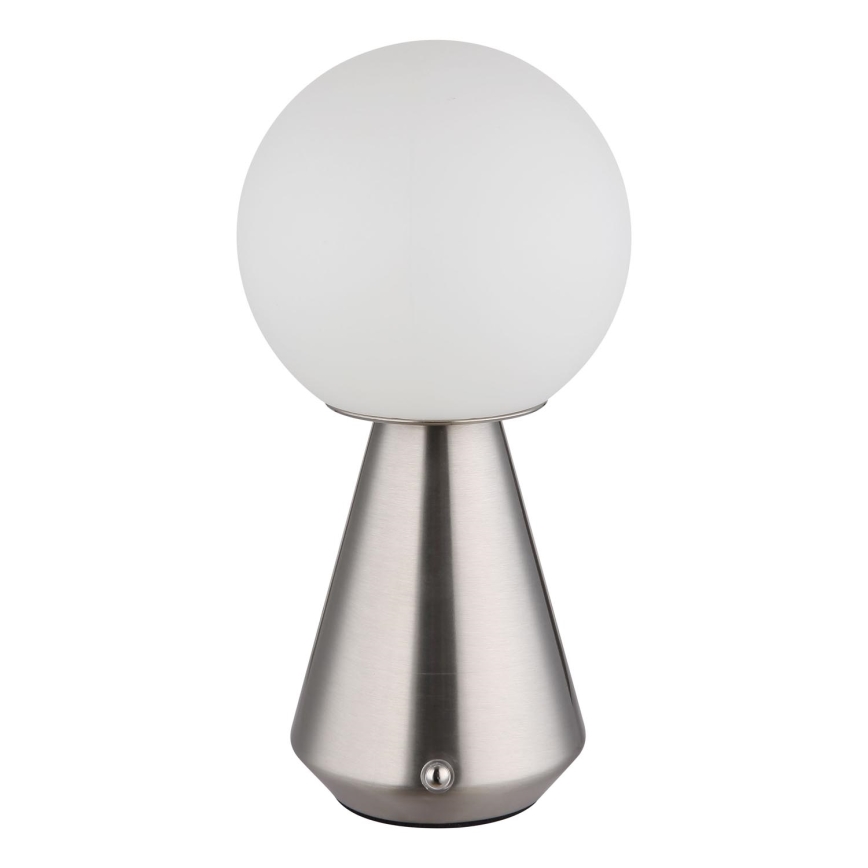 Globo - LED Dimbaar aanraken buitenshuis tafellamp LED/1,5W/5V 3000/4500/6500K 1800 mAh IP41 mat chroom