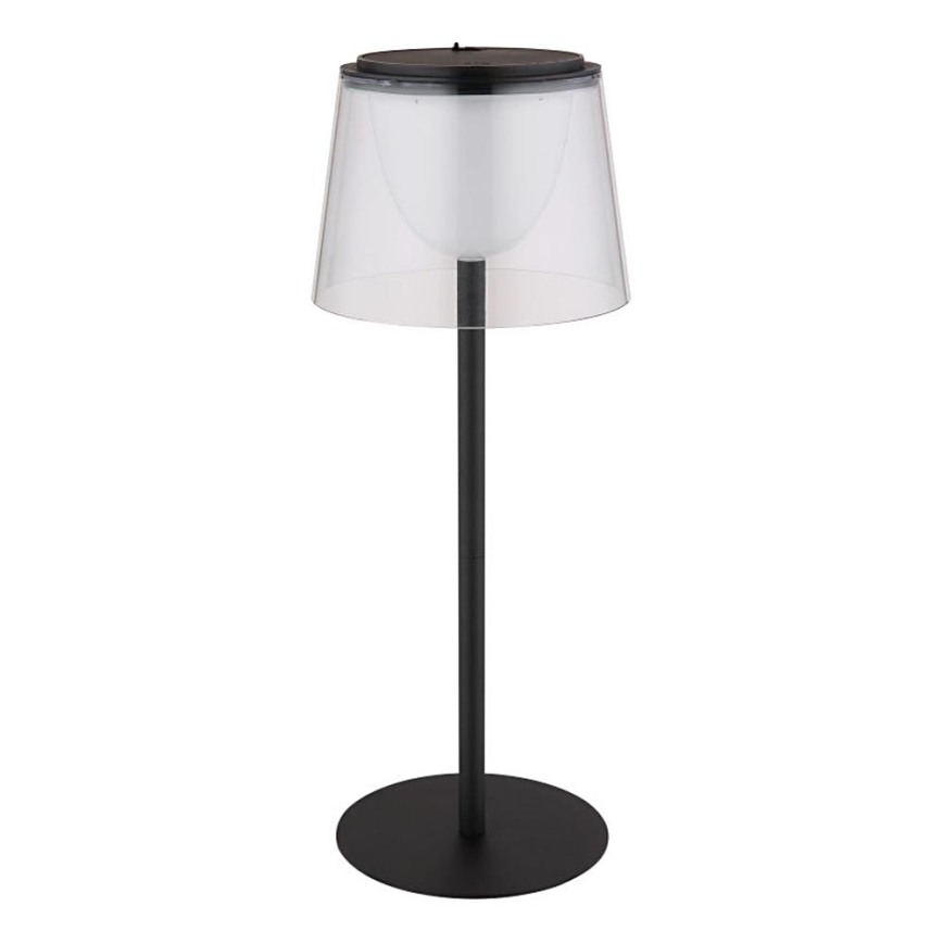 Globo - LED Dimbaar aanraken buitenshuis tafellamp LED/1,8W/5V IP44 1800 mAh zwart/doorzichtig