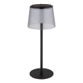 Globo - LED Dimbaar aanraken buitenshuis tafellamp LED/1,8W/5V IP44 1800 mAh zwart/gerookt