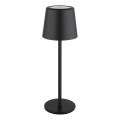 Globo - LED Dimbaar buitenshuis aanraken tafellamp LED/2W/5V 3000/4000/6000K 2200 mAh IP44 zwart