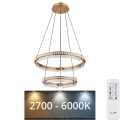 Globo - LED Dimbaar kristal Hanglamp aan een touw LED/78W/230V 2700K-6000K + afstandsbediening
