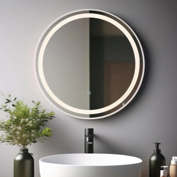Globo - LED Dimbaar wand spiegel met een achtergrondverlichting LED/10W/230V 2700/4000/6500K diameter 50 cm