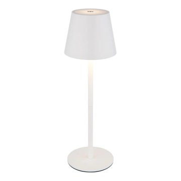 Globo - LED-dimbare aanraak- en oplaadbare buitentafellamp 3-in-1 LED/3W/5V 3000/4000/5000K IP54 1800 mAh wit