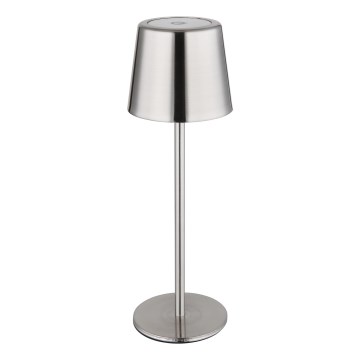 Globo - LED-dimbare aanraakgevoelige oplaadbare tafellamp LED/2W/3,7V 3000/4000/6000K 2200 mAh glanzend chroom