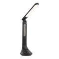 Globo - LED Dimbare Oplaadbare Bureaulamp met Display LED/4W/230V 2200 mAh Zwart