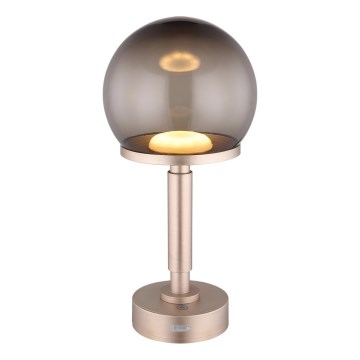 Globo - LED Dimbare oplaadbare touch tafellamp LED/2,5W/5V 1800mAh 2700/4000/6500K Roségoud