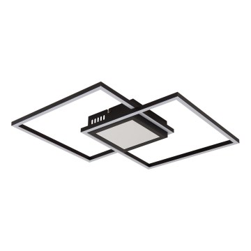 Globo - LED-dimbare plafondlamp LED/32W/230V 2700-6500K 42,6x42,6 cm zwart + afstandsbediening